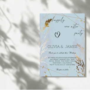 Invitación Elegante fiesta de bodas "Feliz siempre después de