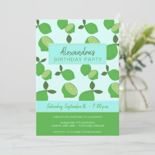 Invitación Elegante Fiesta de cal verde