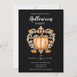 Invitación Elegante fiesta de calabaza de Halloween