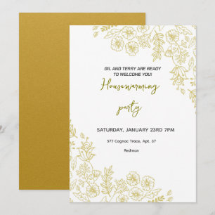 Invitación Elegante fiesta de calentamiento de la casa