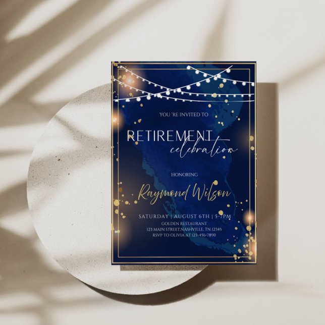 Invitación Elegante Fiesta de Celebración de Jubilación (Subido por el creador)