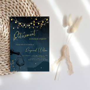 Invitación Elegante Fiesta de cena de jubilación
