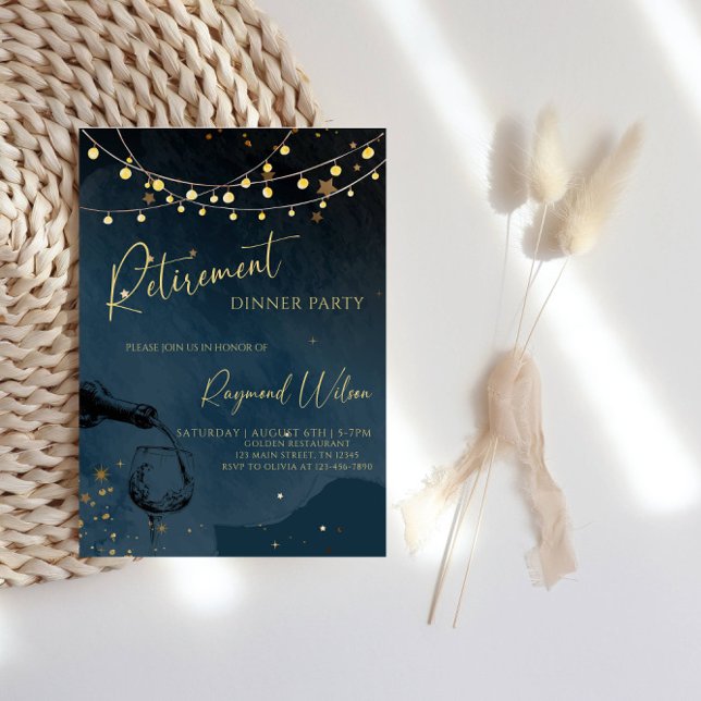 Invitación Elegante Fiesta de cena de jubilación (Subido por el creador)