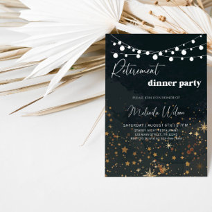 Invitación Elegante Fiesta de cena de jubilación