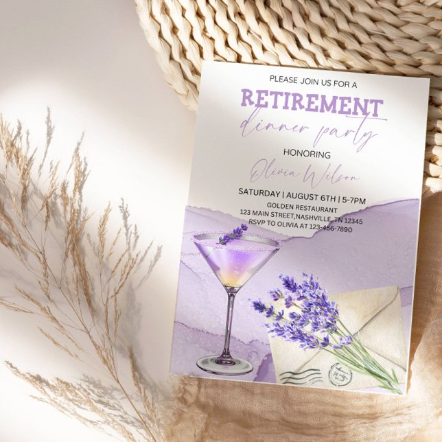 Invitación Elegante Fiesta de cena de jubilación (Subido por el creador)