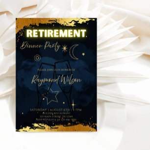 Invitación Elegante Fiesta de cena de jubilación