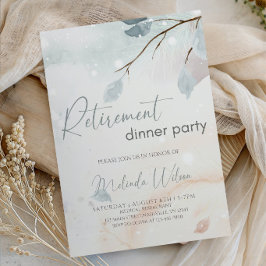 Invitación Elegante Fiesta de Cena de Jubilación de Invierno