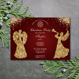 Invitación Elegante Fiesta de Cena de Navidades de Ángel Clás