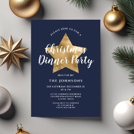 Invitación Elegante Fiesta de cena de Navidades de la Marina