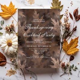 Invitación Elegante fiesta de cóctel de Acción de Gracias de 