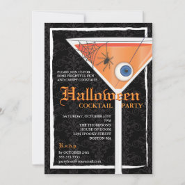 Invitación Elegante Fiesta de cócteles de Black Lace Hallowee