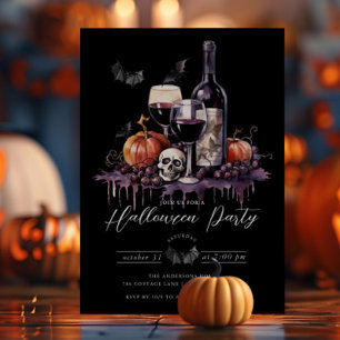 Invitación Elegante Fiesta de cócteles de Halloween