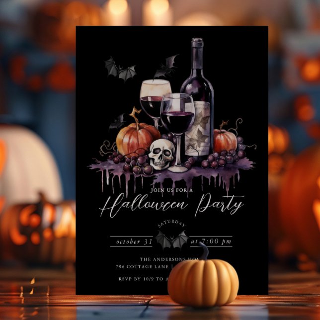 Invitación Elegante Fiesta de cócteles de Halloween (Subido por el creador)
