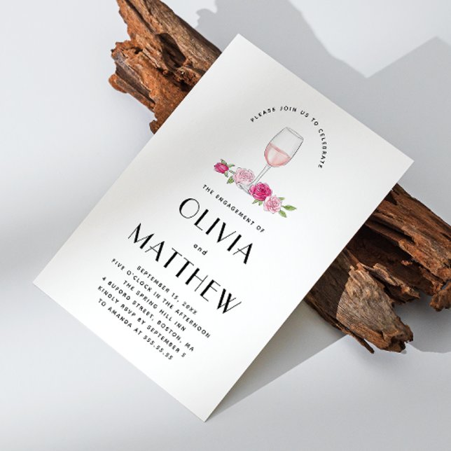 Invitación Elegante fiesta de compromiso de boda de fotografí (Subido por el creador)