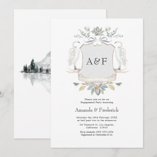 Invitación Elegante fiesta de compromiso de boda en el lago S