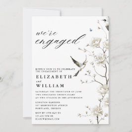 Invitación Elegante fiesta de compromiso de jardín floral Chi