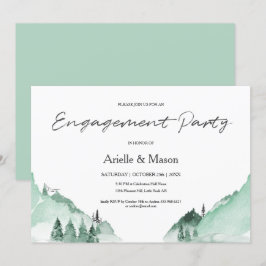 Invitación Elegante fiesta de compromiso de las montañas del 