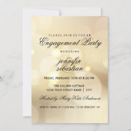 Invitación Elegante fiesta de compromiso de Moda de luz de Bo