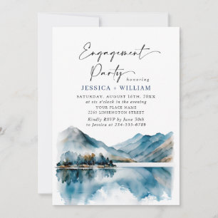 Invitación Elegante fiesta de compromiso forestal de las mont