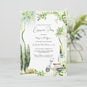 Invitación Elegante fiesta de compromiso italiana