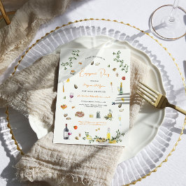 Invitación Elegante fiesta de compromiso italiana
