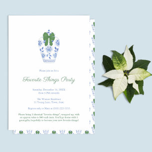 Invitación Elegante Fiesta de cosas favoritas de las vacacion
