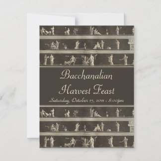Invitación Elegante fiesta de cosecha bacanal Neoclásica