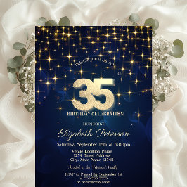 Invitación Elegante fiesta de cumpleaños 35 de la Marina de l