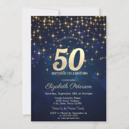 Invitación Elegante fiesta de cumpleaños 50 de la Marina de l
