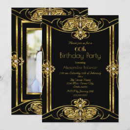 Invitación Elegante fiesta de cumpleaños 60 cumpleaños Agrega
