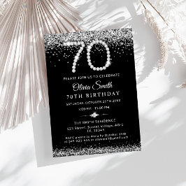 Invitación Elegante fiesta de cumpleaños 70 de los diamantes