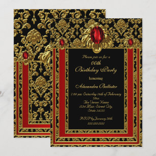 Invitación Elegante fiesta de cumpleaños con estilo marroquí 