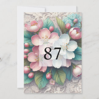 Invitación Elegante fiesta de cumpleaños con vegetación flora