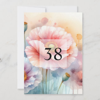Invitación Elegante fiesta de cumpleaños con vegetación flora