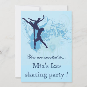 Invitación Elegante fiesta de cumpleaños de fiesta de patinaj
