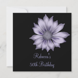 Invitación Elegante Fiesta de Cumpleaños de la Flor de Lila n
