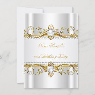 Invitación Elegante fiesta de cumpleaños de la seda de la per
