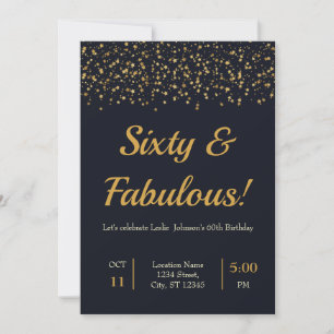 Invitación Elegante fiesta de cumpleaños de las estrellas de