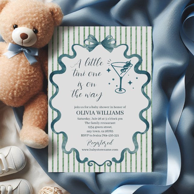 Invitación Elegante Fiesta de Cumpleaños de Martini Azul para (Subido por el creador)