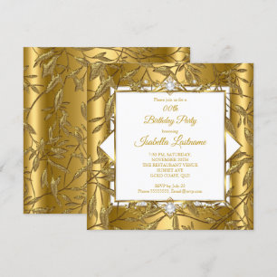 Invitación Elegante fiesta de cumpleaños de Pearl White Damas