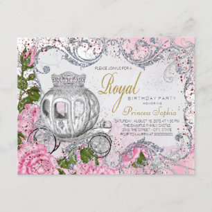 Invitación Elegante fiesta de cumpleaños de princesa