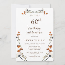 Invitación Elegante fiesta de cumpleaños de Royal Wildflower 