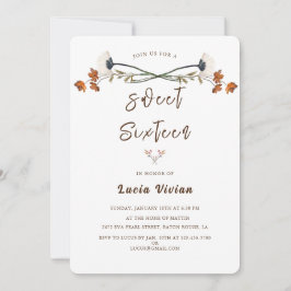 Invitación Elegante fiesta de cumpleaños de Royal Wildflower 