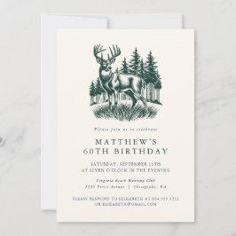 Invitación Elegante Fiesta de Cumpleaños del Cazador Moderno
