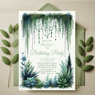 Invitación Elegante fiesta de cumpleaños del Jardín Botánico
