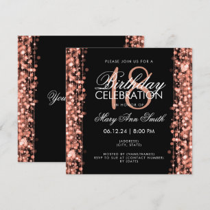 Invitación Elegante fiesta de cumpleaños número 18, esparcen