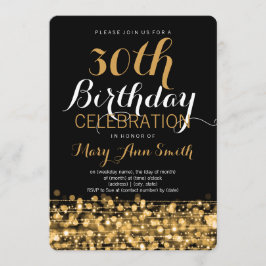 Invitación Elegante Fiesta de cumpleaños número 30 respira or