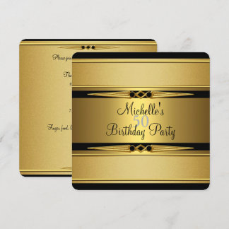 Invitación Elegante fiesta de cumpleaños número 50 con aspect