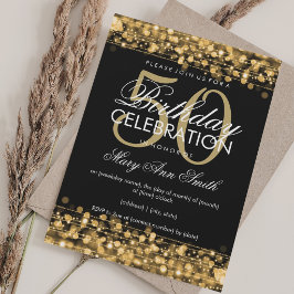 Invitación Elegante fiesta de cumpleaños número 50 con destel