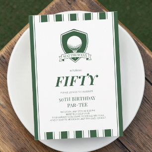 Invitación Elegante fiesta de cumpleaños número 50 de hombres